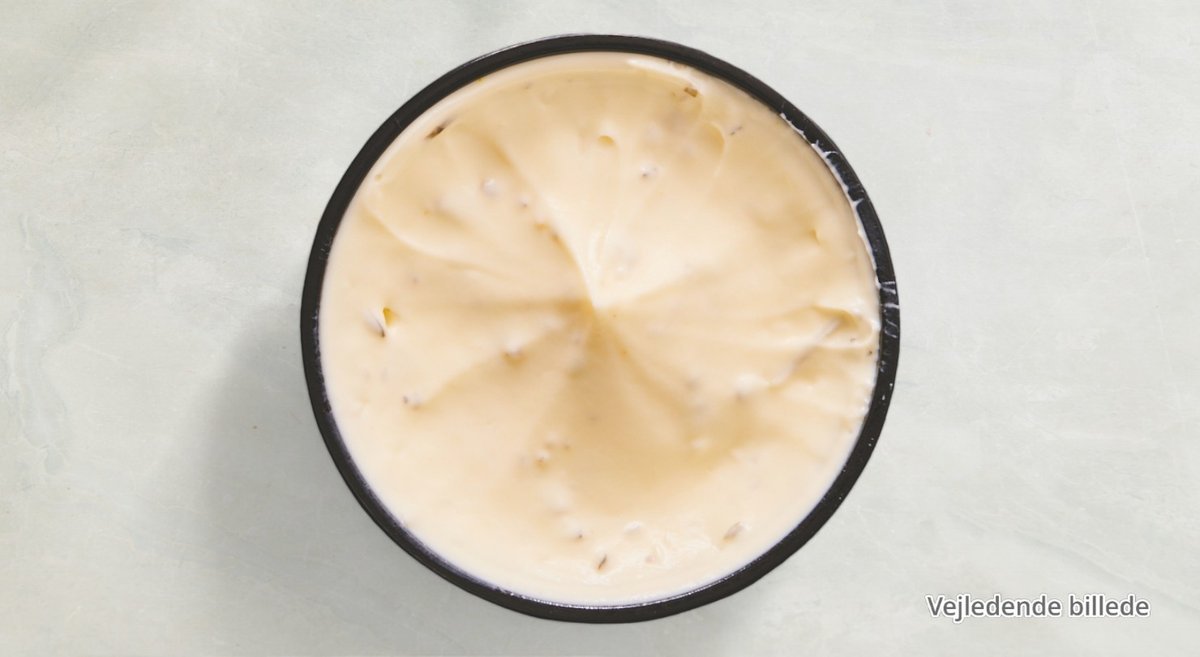 Bearnaise sauce i bæger fra Alanya Pizza & Steak House
